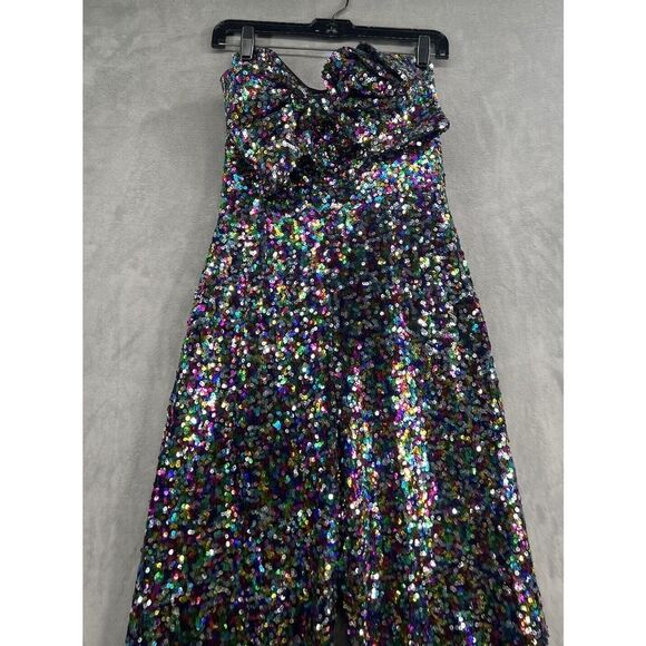 Anthropologie Hutch Bow Jumpsuit Size 2 Black Montif Strapless - Picture 4 of 13